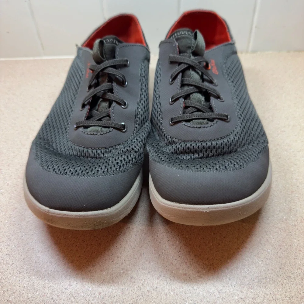 OluKai Moku Pae Men's Dark Gray Mesh Lace Up Water Shoes Sneakers US 10 EUR‎ 43